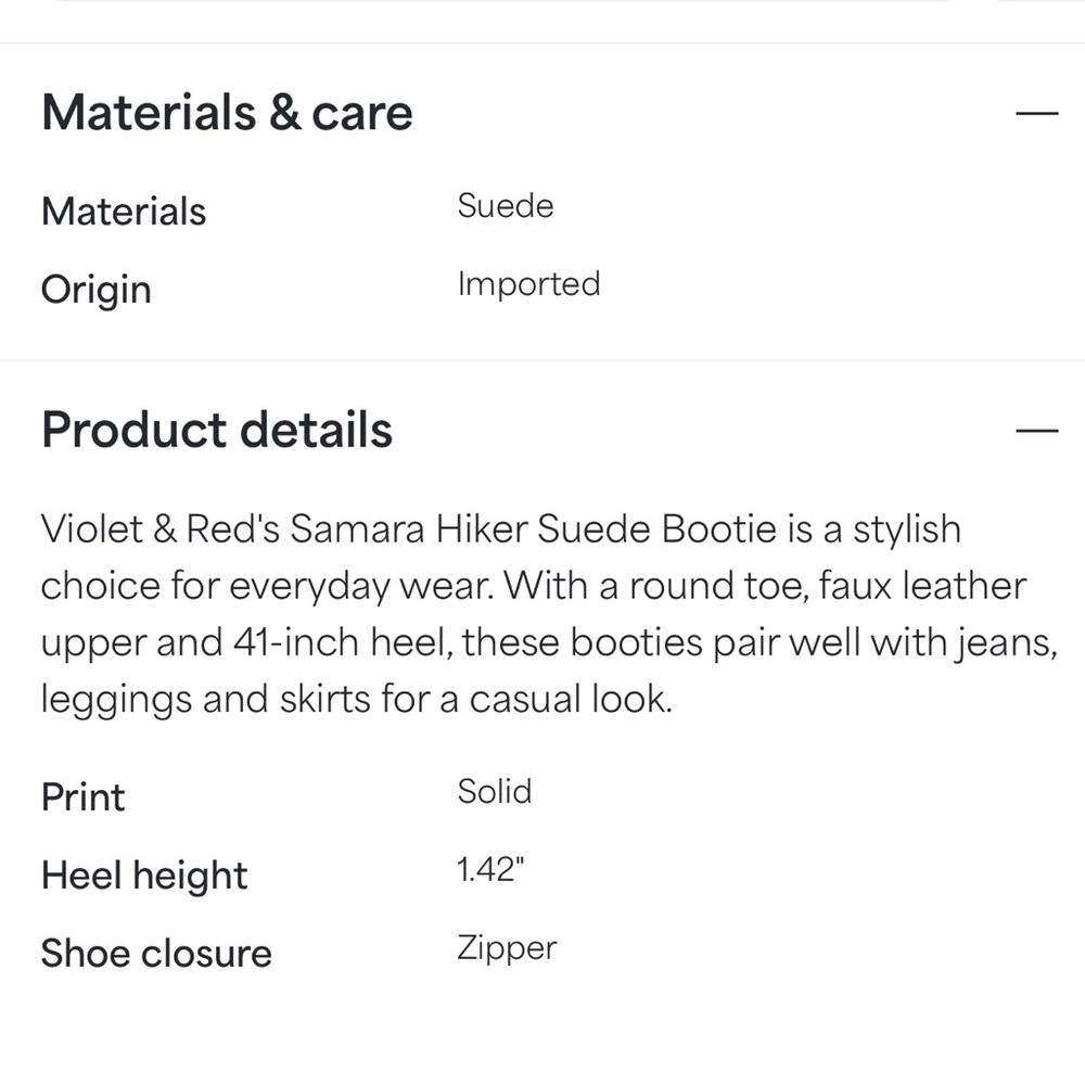 Violet & Red's Samara Hiker Suede Bootie Size 9 - Picture 6 of 6